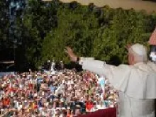 The Holy Father during today's Angelus in Lorenzago di Cadore