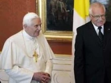 Pope Benedict and Czech President Vaclav Klaus