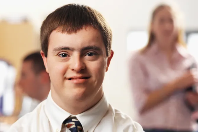 Portrait of a man with down syndrome Credit George Doyle Stockbyte CNA 12 11 14