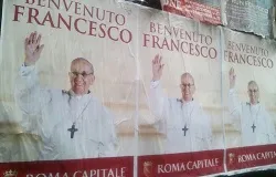 Posters welcoming Pope Francis are spreading across Rome as the city prepares for the newly elected Pope's inauguration on March 19, 2013. ?w=200&h=150