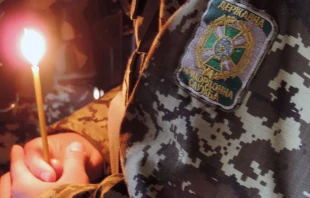 Prayer candle at a Military Chaplaincy in the Ukraine. Photo Courtesy of Aid to the Church in Need.