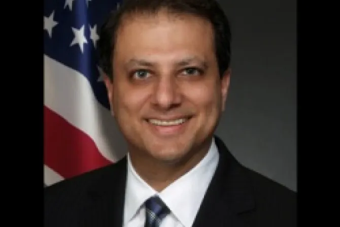 Preet Bharara US Attorney for the Southern District of New York CNA US Catholic News 10 4 12