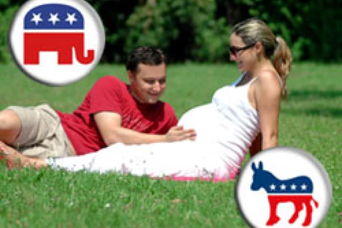 Pregnant Woman Democrat Republican CNA US Catholic News 10 25 10