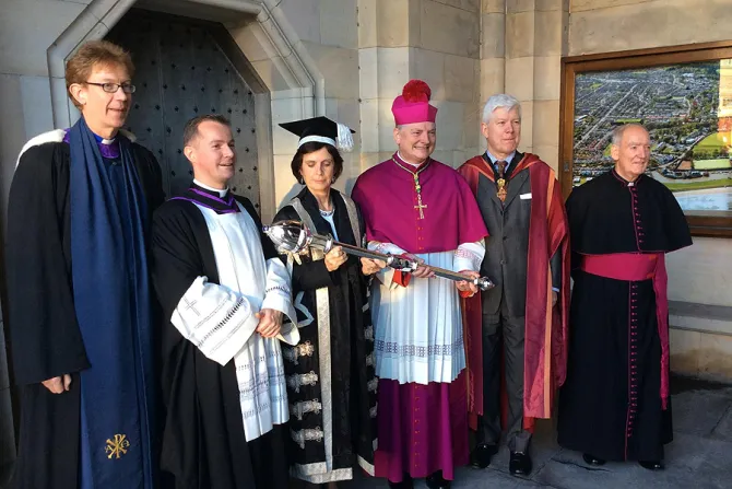 Presentation of the Papal Mace to St Andrews University Nov 30 2014 Credit Archdiocese of St Andrews and Edinburgh CNA 12 2 14