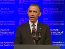 President Barack Obama delivers remarks at the 2013 Planned Parenthood National Conference April 26, 2013