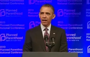 President Barack Obama delivers remarks at the 2013 Planned Parenthood National Conference April 26, 2013 