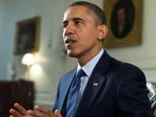 President Barack Obama gives his weekly address, May 5, 2012. 