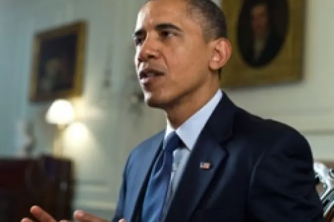 President Barack Obama gives his weekly address May 5 2012 Credit White House CNA US Catholic News 5 10 12