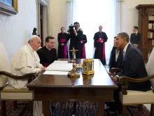 President Barack Obama meets with Pope Francis for a private audience at the Vatican, March 27, 2014 (Official White House Photo by Pete Souza).