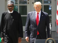 President Donald Trump and Nigerian President Muhammadu Buhari hold a joint press conference at the White House April 30, 2018. 