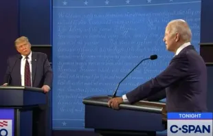 President Donald Trump and former vice president Joe Biden during the Sept. 29 debate.  