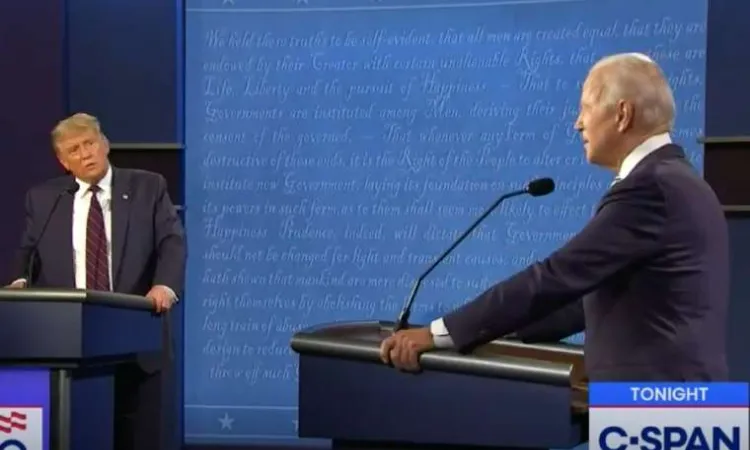 President Donald Trump and former vice president Joe Biden during the Sept 29 debate Credit  C SPAN
