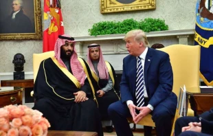 President Donald Trump with Saudi Arabia Crown Prince Mohammed bin Salman at the White House in March 2018.   Kevin Dietsch-Pool/Getty Images