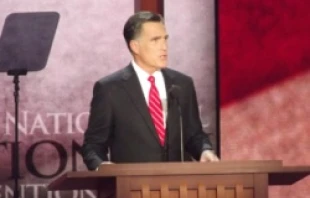 GOP presidential candidate Mitt Romney speaks Aug. 30, 2012 at the convention in Tampa, Fla.