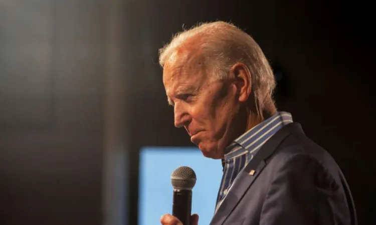 Presidential candidate and former Vice President Joe Biden makes a speech at a campaign stop at the River Center in Des Moines Iowa Credit  Michael F Hiatt  Shutterstock