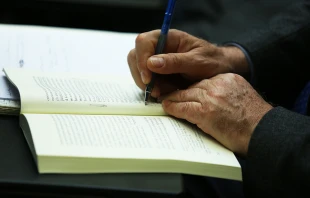 Press conference on post-synodal apostolic exhortation Amoris Laetitia in Vatican City on April 8, 2016.   Daniel Ibanez/CNA.