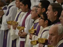 Priests at the Nov. 30 Mass opening the Year for Consecrated Life. 