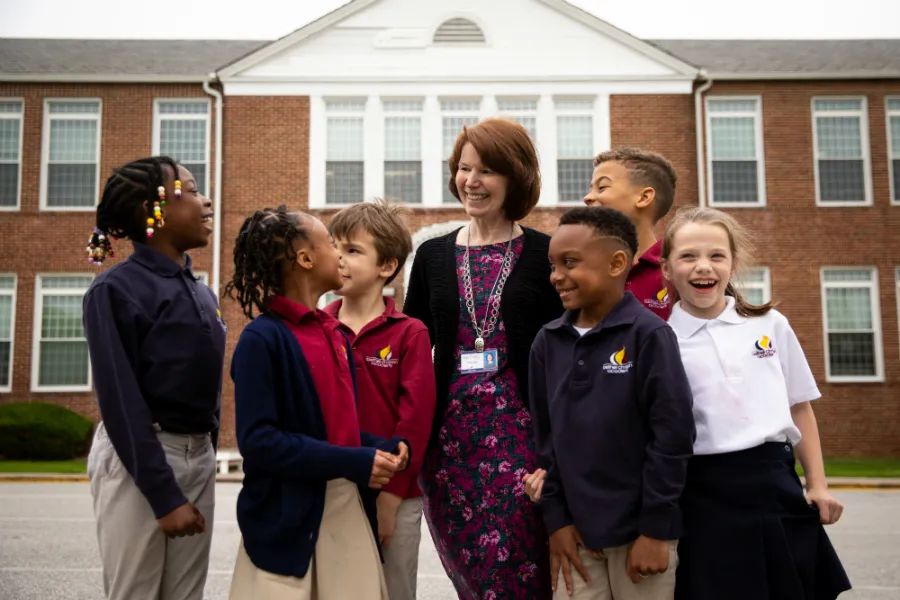 Principal Claire Dant with students at Bethel Christian Academy in Savage, Md. ?w=200&h=150