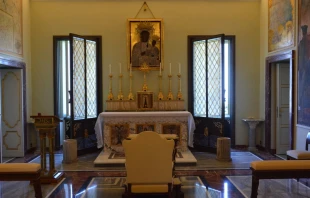 The private chapel in the papal residence at Castel Gandolfo.   Vatican Museums