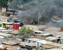 Pro-Gbagbo forces break up protests in Abidjan in February 2011.  ?w=200&h=150