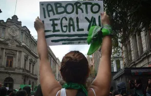 A pro-abortion protestor in Brazil. Danielle Lupin via flickr. cc by sa 2.0