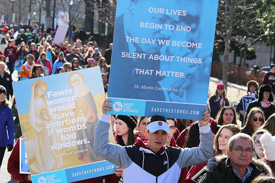 Pro-life advocates at the 45th annual March for Life in Washington, D.C. on January 19, 2018. ?w=200&h=150