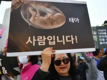 Pro-life demonstrators in South Korea. 
