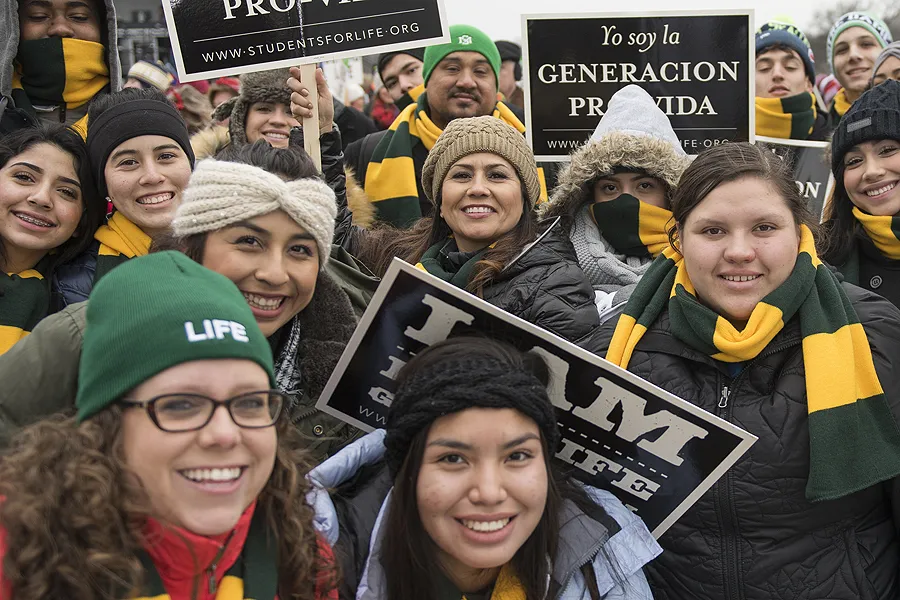 Pro life marchers gather in Washington, D.C. for the March for Life on Jan. 22, 2016. ?w=200&h=150