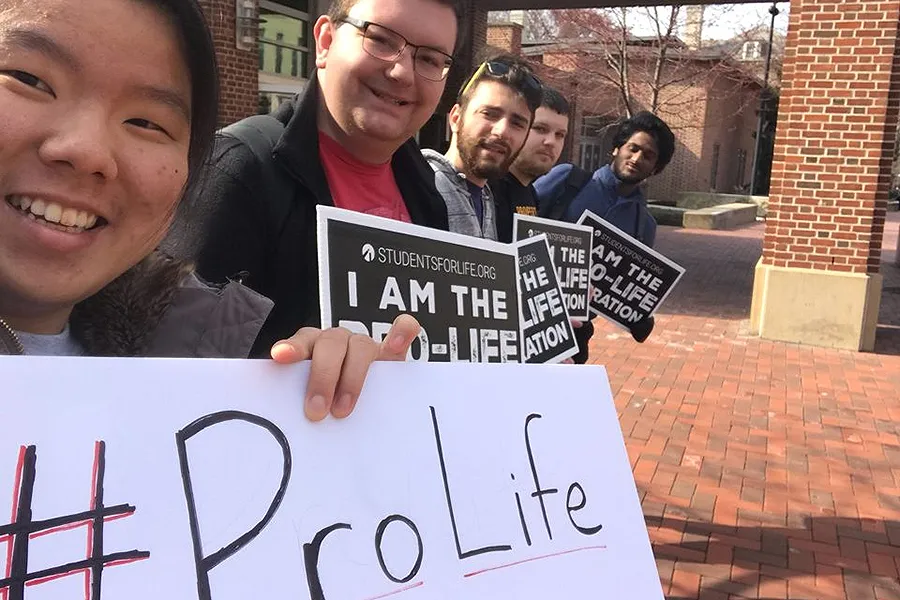Participants in the pro-life walkout at Penn State, April 11, 2018. Photo courtesy of Students for Life.?w=200&h=150