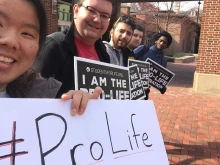 Participants in the pro-life walkout at Penn State, April 11, 2018. Photo courtesy of Students for Life.