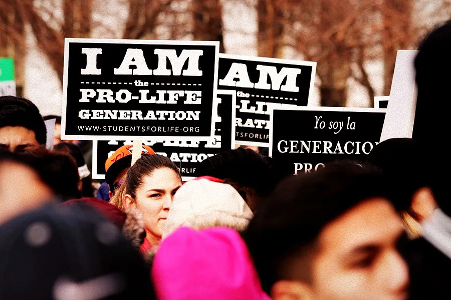 Pro-lifers gather in front of the Denver Capitol for the 2016 March for Life on January 16, 2016. ?w=200&h=150