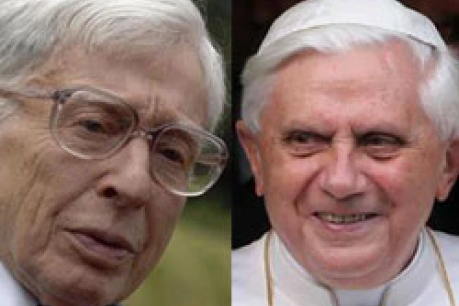 Prof Robert Edwards Pope Benedict XVI CNA Vatican Catholic News 10 11 10