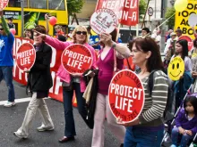 Prolife marchers walk through Dublin, July 2, 2011, for the Fifth Annual All-Ireland Rally For Life. 