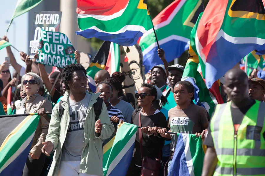 Protesters march to parliament in protest President Jacob Zuma. ?w=200&h=150