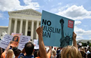 Protesters outside of the Supreme Court on June 26, 2018.   Mandel Ngan / AFP / Getty Images. 