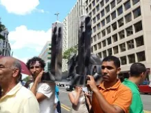 Protesters take part in the Egyptian March on Washington D.C. August 22, 2013. 