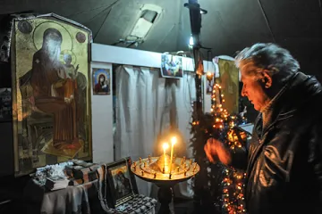 Protestors can take refuge and pray for peace in one of two tent chapels on Maidan Square in Kiev Credit Jakub Szymczuk GOSC NIEDZIELNY Courtesy Aid to the Church in Need 3 CNA