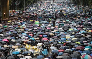 Protestors in Hong Kong Aug. 18, 2019.   Chris McGrath / Getty Images.