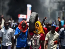 Protests in downtown Port-au-Prince drew nearly 2,000 people on June 13, 2019. 