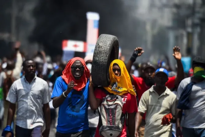 Protests in downtown Port au Prince drew nearly 2000 people on June 13 2019 Credit Chandan KhannaAFPGetty Images 