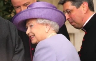 Queen Elizabeth arrives to the Vatican to meet with Pope Francis on April 3 2014   Daniel Ibanez/CNA