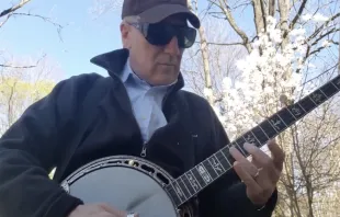 Princeton Professor Robert George plays the banjo. Robert George via Twitter.