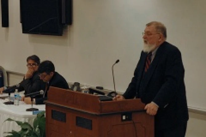 R L Peter Schindler Peter Casarella and Patrick Deneen Credit Addie Mena CNA CNA 2 10 14