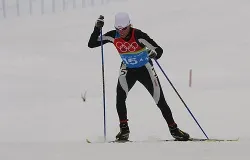 Rebecca Dussault raced in the cross country skiing event at the 2006 Winter Olympics in Turin, Italy. Photo courtesy of Rebecca Dussault.?w=200&h=150
