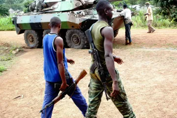 Rebel soldiers in Ivory Coast August 2004 Credit Jonathan Alpeyrie via Wikimedia CC BY SA 30 CNA