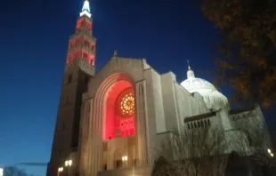 Basilica of the National Shrine of the Immaculate Conception, Washington, DC, Red Wednesday.   Courtney Grogan/CNA