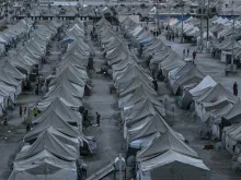 Refugee camp in Urfa, Turkey. 