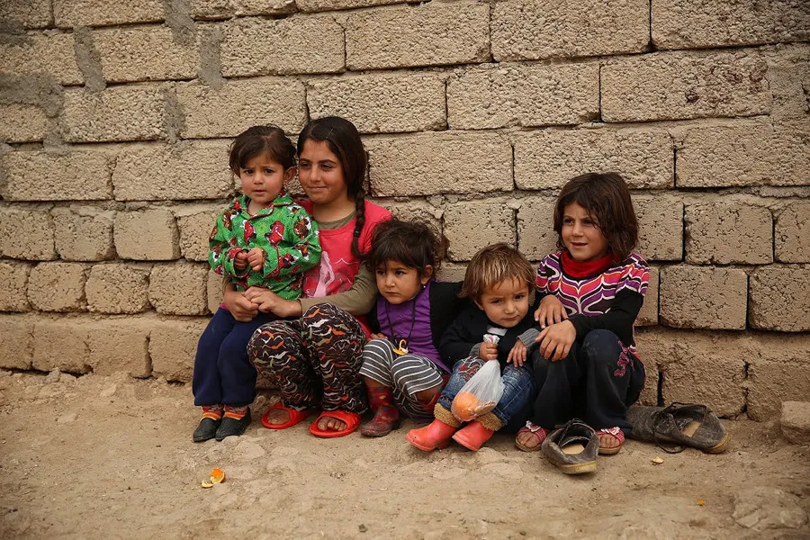 Refugee children at the Sharia Al Haman Hope Refugee Camp in Dohuk, Iraq, March 28, 2015. ?w=200&h=150