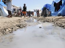 A tent camp in Haiti. 