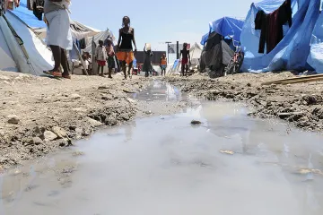 Refugees in Haiti tent camp Credit arindambanerjee Shutterstock CNA